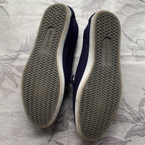 Cole Haan navy canvas loafers - Picture 2 of 4